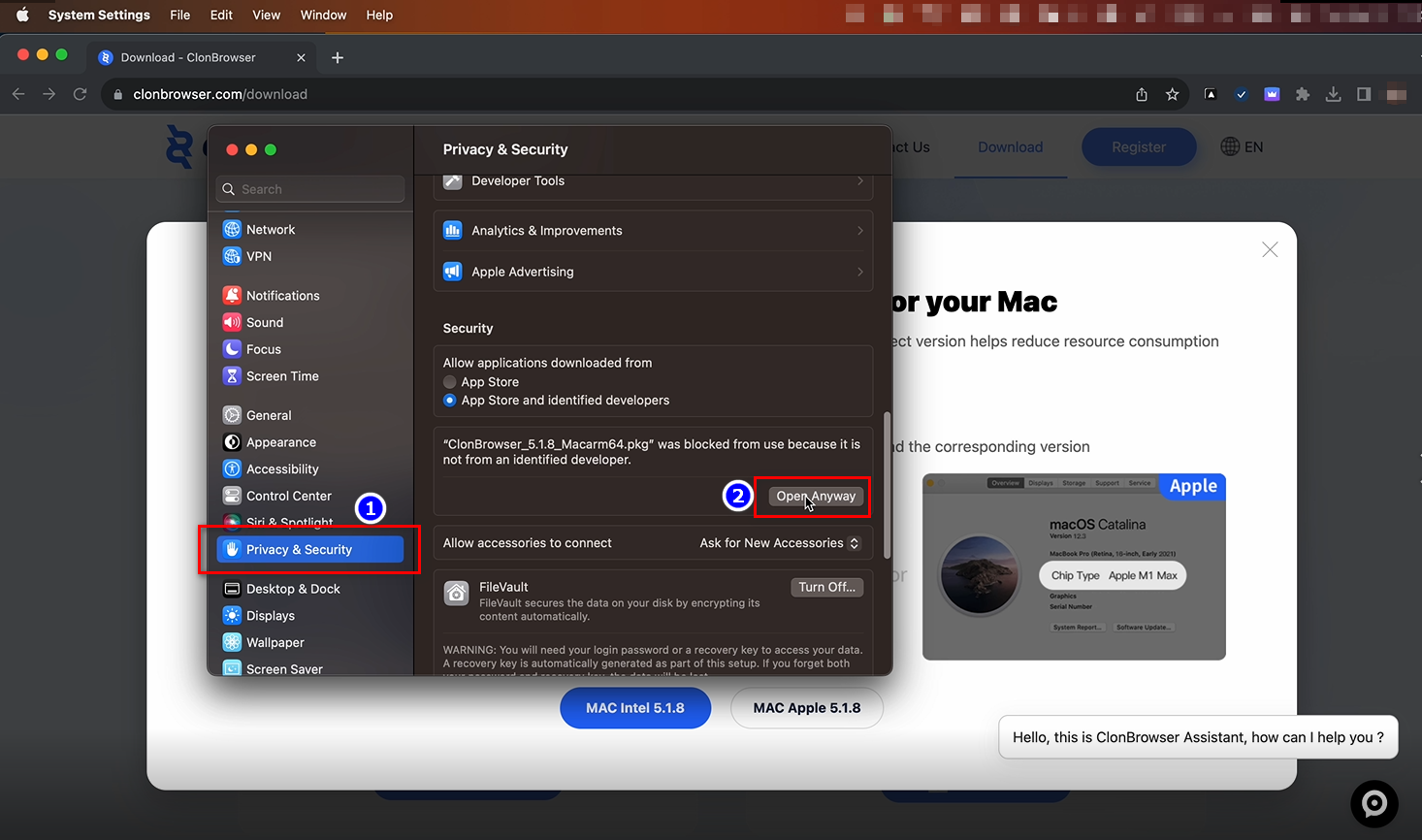 Mac端安装ClonBrowser示意图