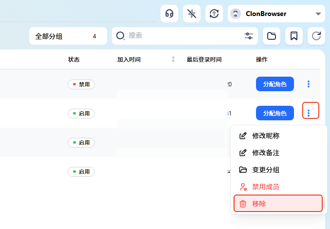 成员管理示意图